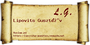Lipovits Gusztáv névjegykártya