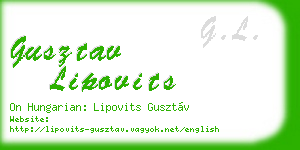 gusztav lipovits business card