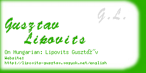 gusztav lipovits business card